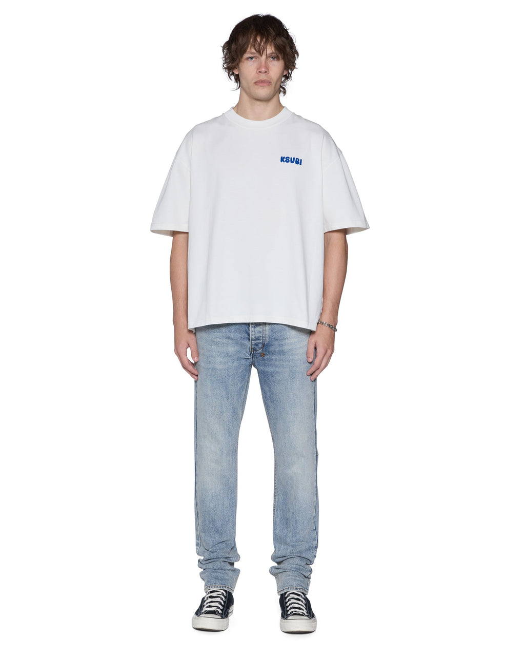 MENS ROYALTY HALEN SS TEE VINTAGE WHITE TEES