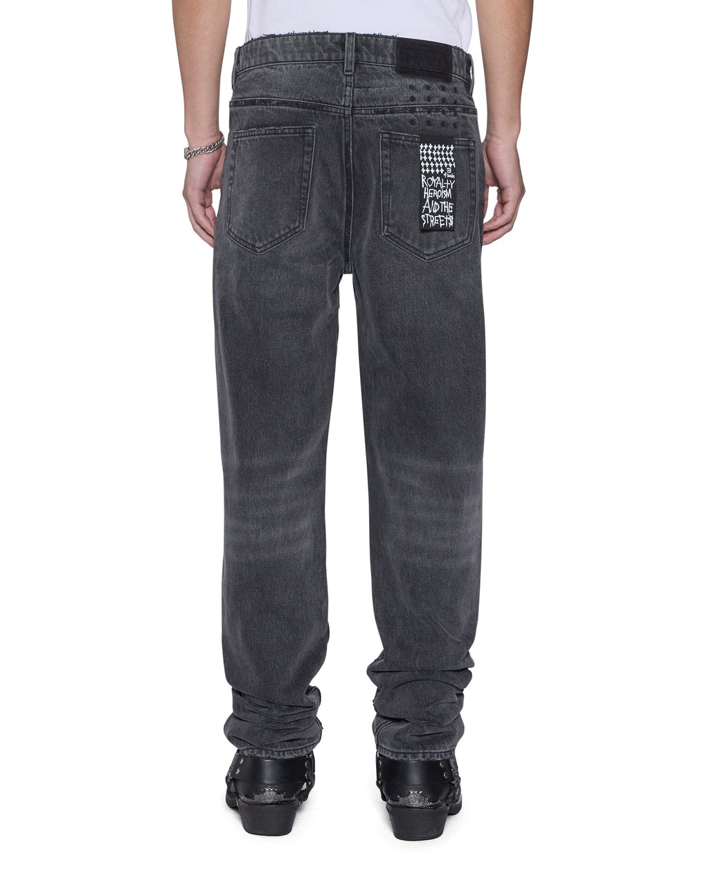 MENS HAZLOW VILLIAN GREY DENIM JEANS