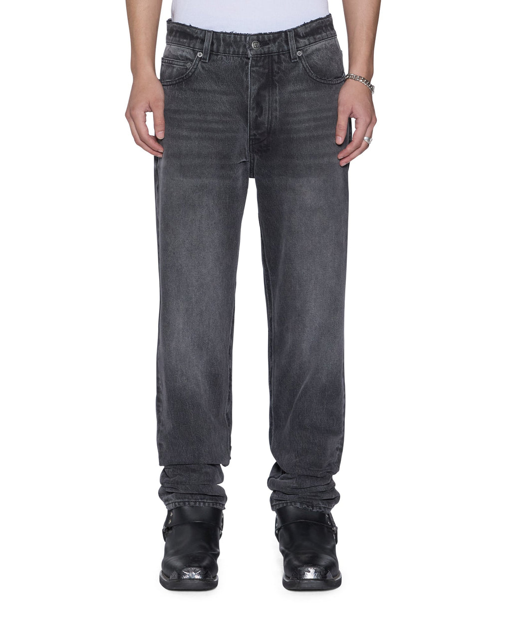MENS HAZLOW VILLIAN GREY DENIM JEANS