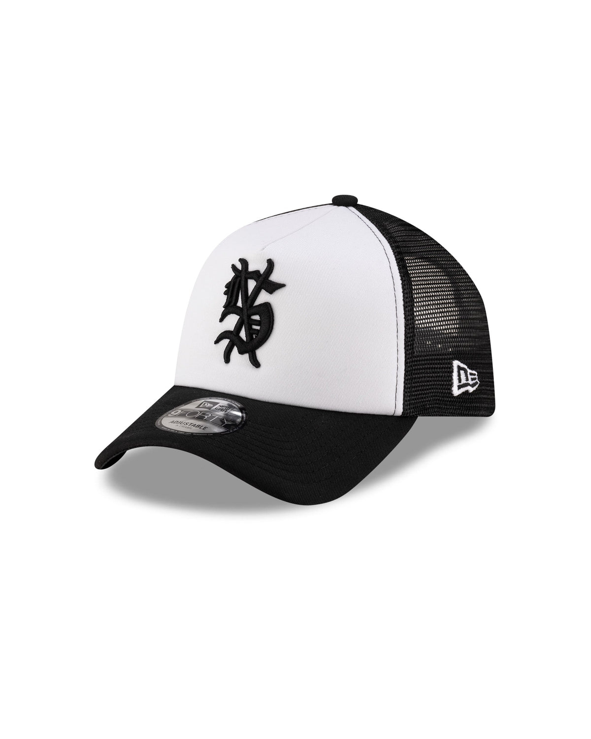 KSUBI X NEW ERA 9FORTY A-FRAME TRUCKER CAP BLACK/WHITE