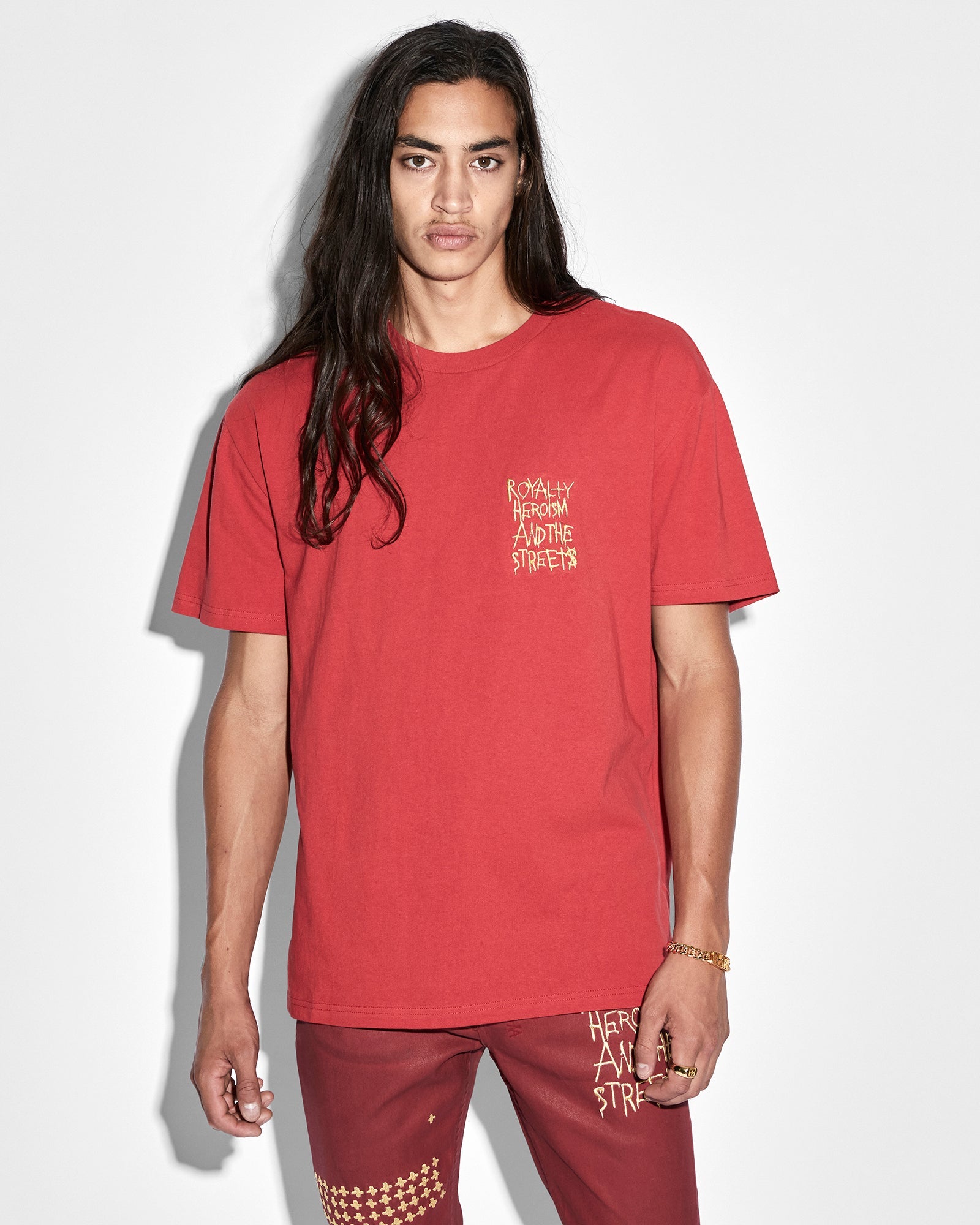 MENS  KSUBI 23 BIGGIE SS TEE RED OVERSIZED TEES