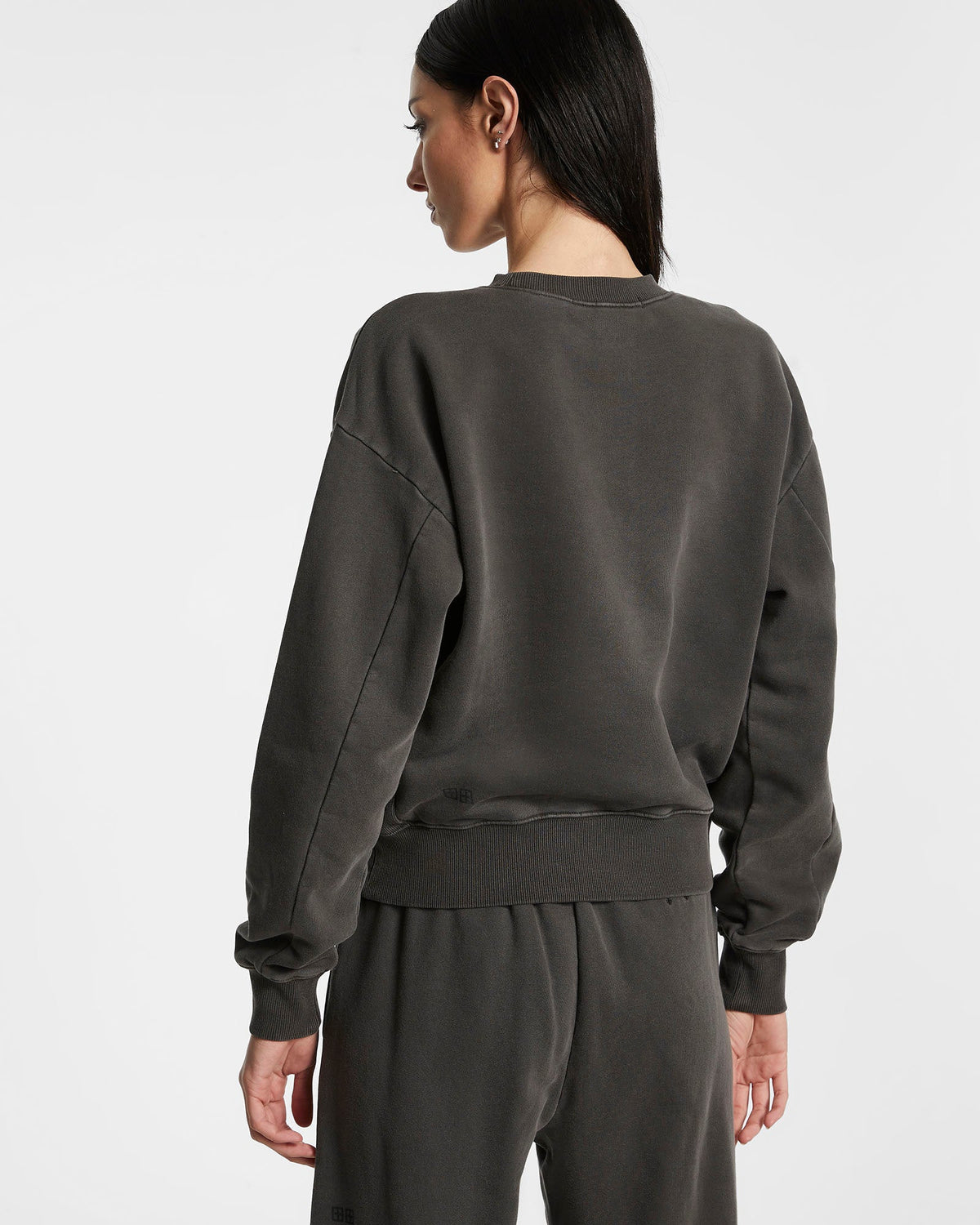 WOMENS 3 X 4 KLASSIC CREW CHARCOAL FLEECE