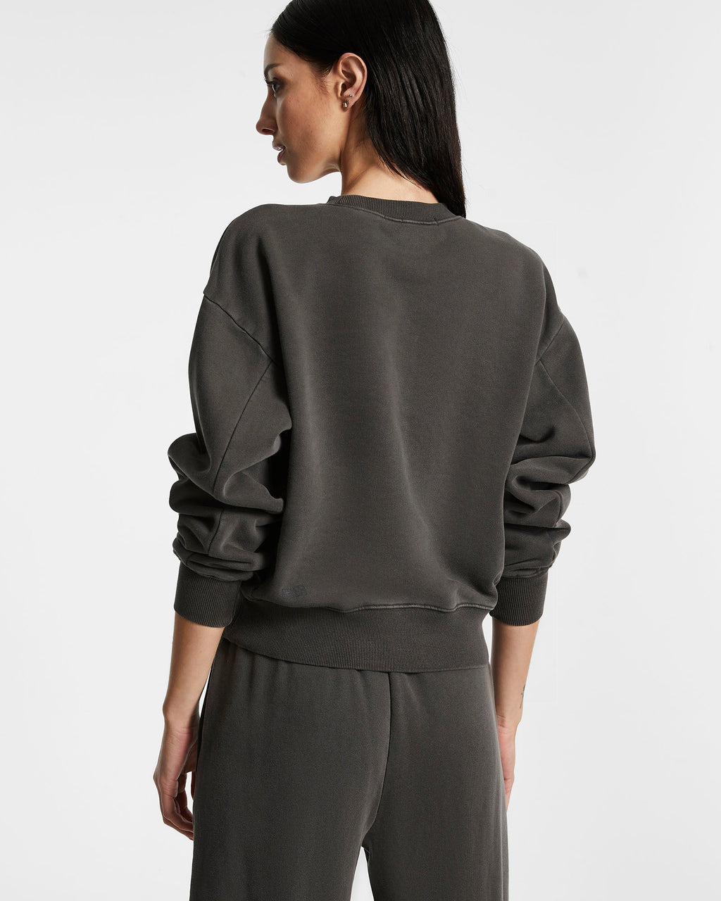 WOMENS 3 X 4 KLASSIC CREW CHARCOAL FLEECE