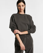WOMENS 3 X 4 KLASSIC CREW CHARCOAL FLEECE