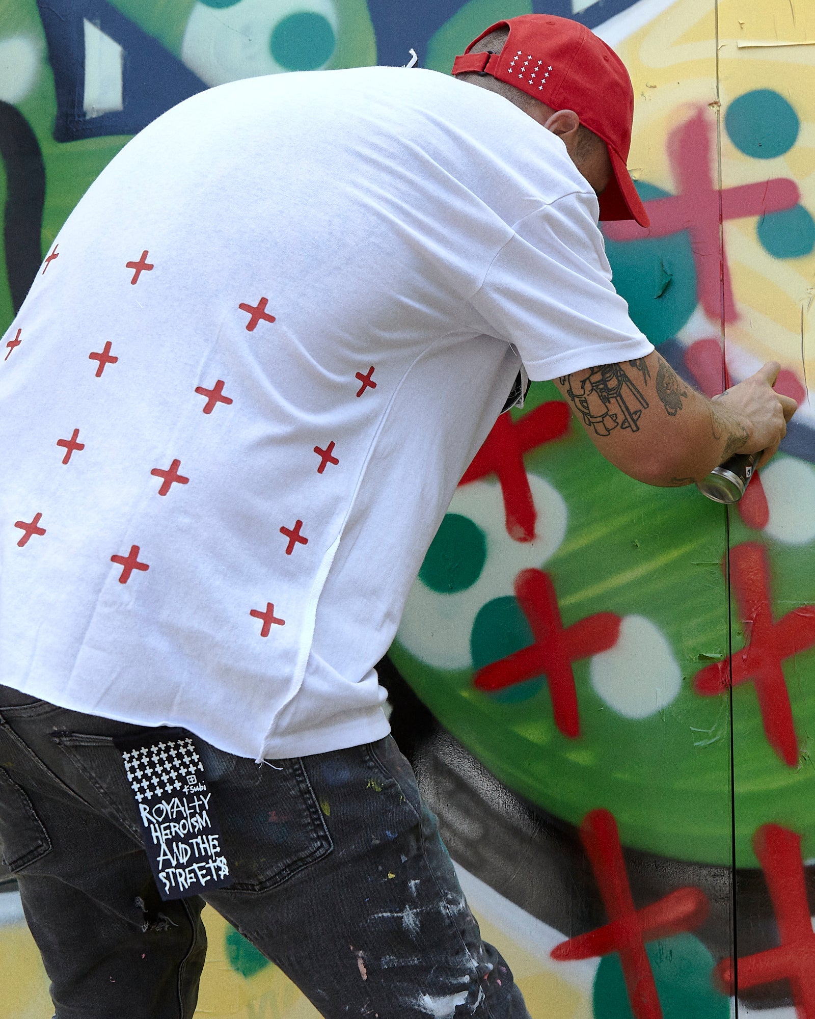 4X4 BIGGIE SS TEE WHITE/RED