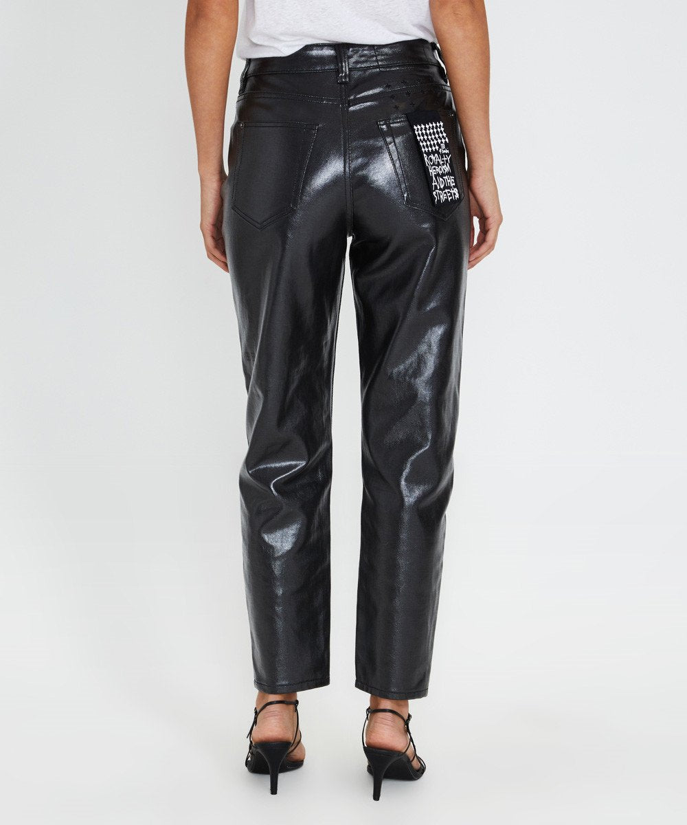 Womens Pointer Jean Metal Relaxed Tapered Denim Jeans - Black
