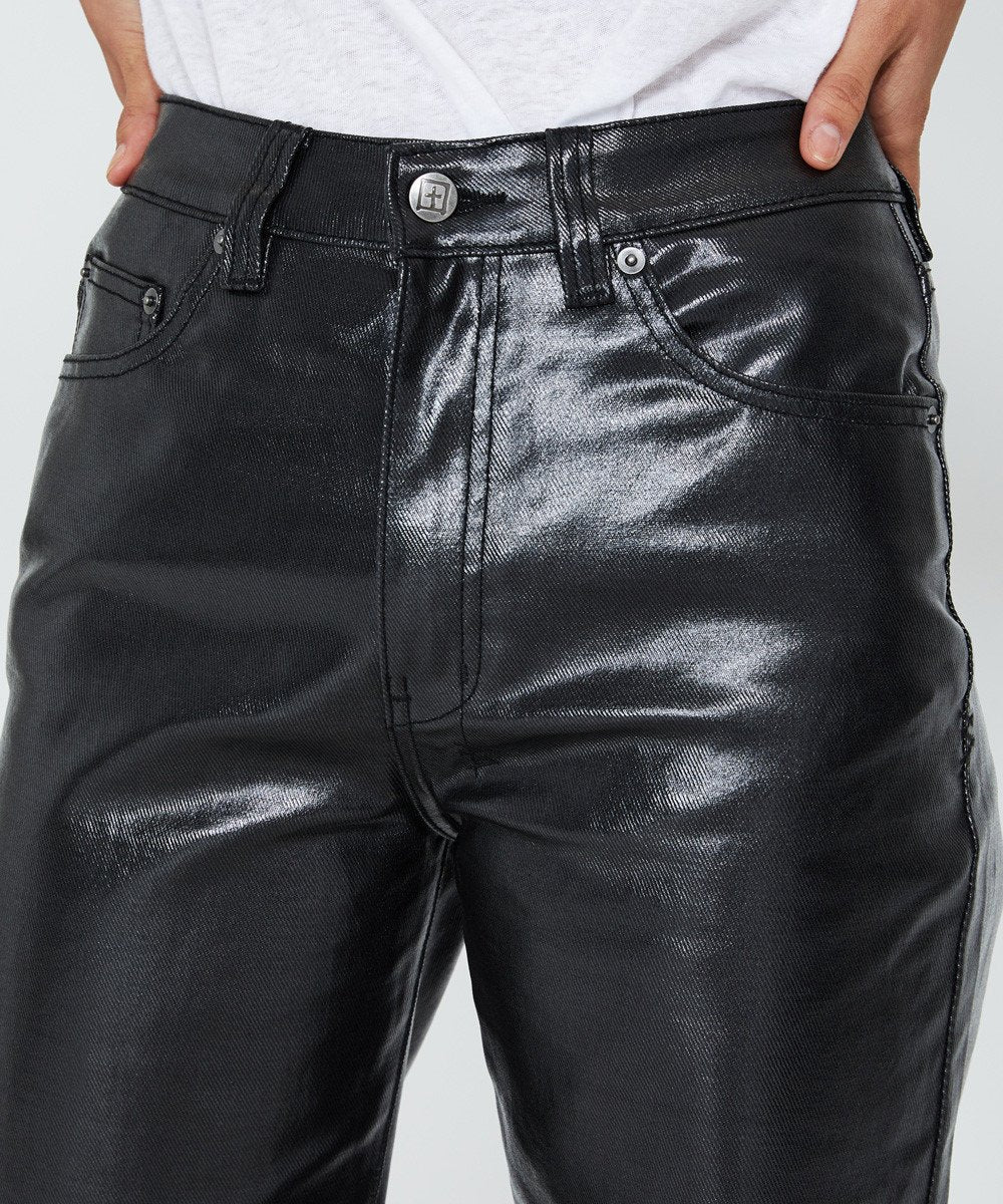 Womens Pointer Jean Metal Relaxed Tapered Denim Jeans - Black
