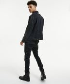 Mens Oh G Jacket Throwblack Biker Oversized Jackets - Black