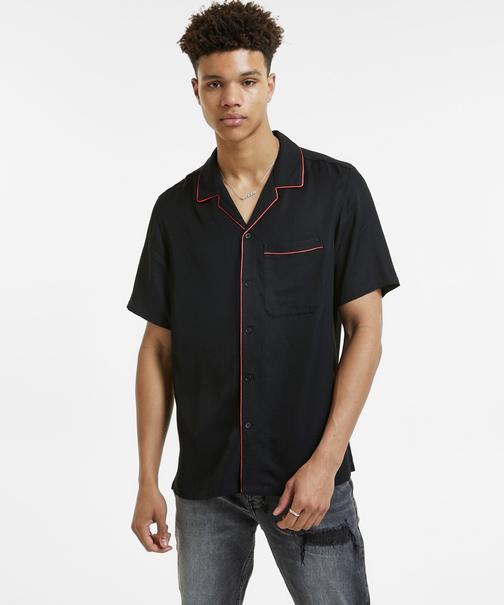 DOWNTOWN SS SHIRT BLACK RED