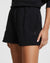 WOMENS  3 X 4 TRAK SHORT JET BLACK RELAXED WALKSHORTS
