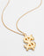 18K DRIPPS CROSS DOLLAR NECKLACE