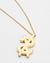 18K DRIPPS CROSS DOLLAR NECKLACE