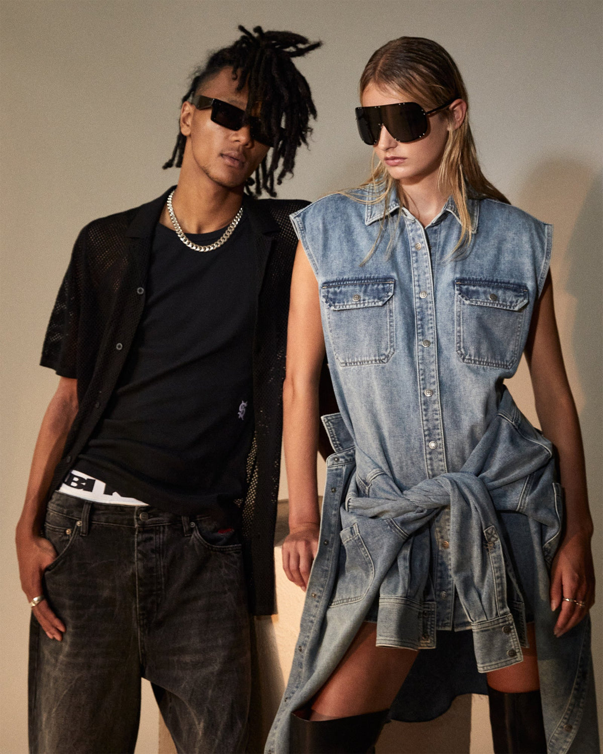 WOMENS SLEEVELESS DRESS OVERKAST SHIRTS