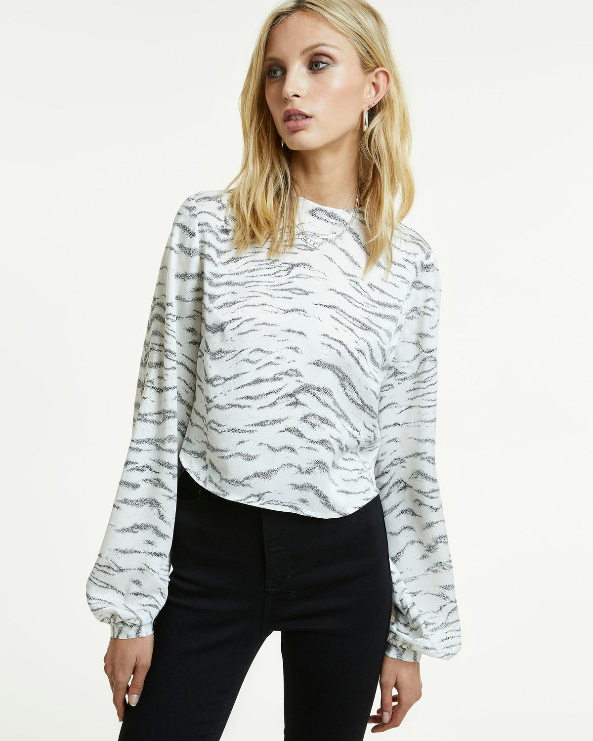 Womens Knight Top Champagne Fashion Tops - White