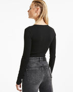 WOMENS FACETIME BODY SUIT BLACK FASHION TOPS