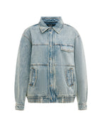 Womens Aria Bomber Youth Relaxed Jackets - Denim