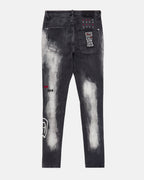 Mens Van Winkle 999 Heavens Skinny Denim Jeans - Black