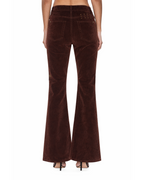 Womens Soho Choc Cord Bootcut Pants - Brown