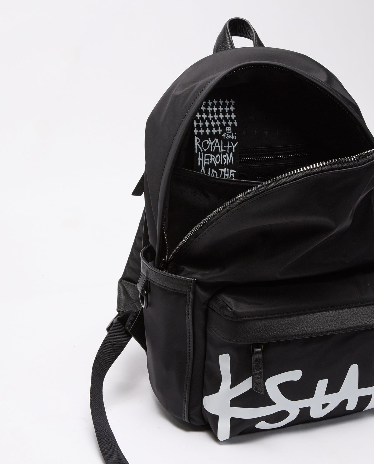 1999 NYLON LEATHER BACKPACK BLACK BAGS