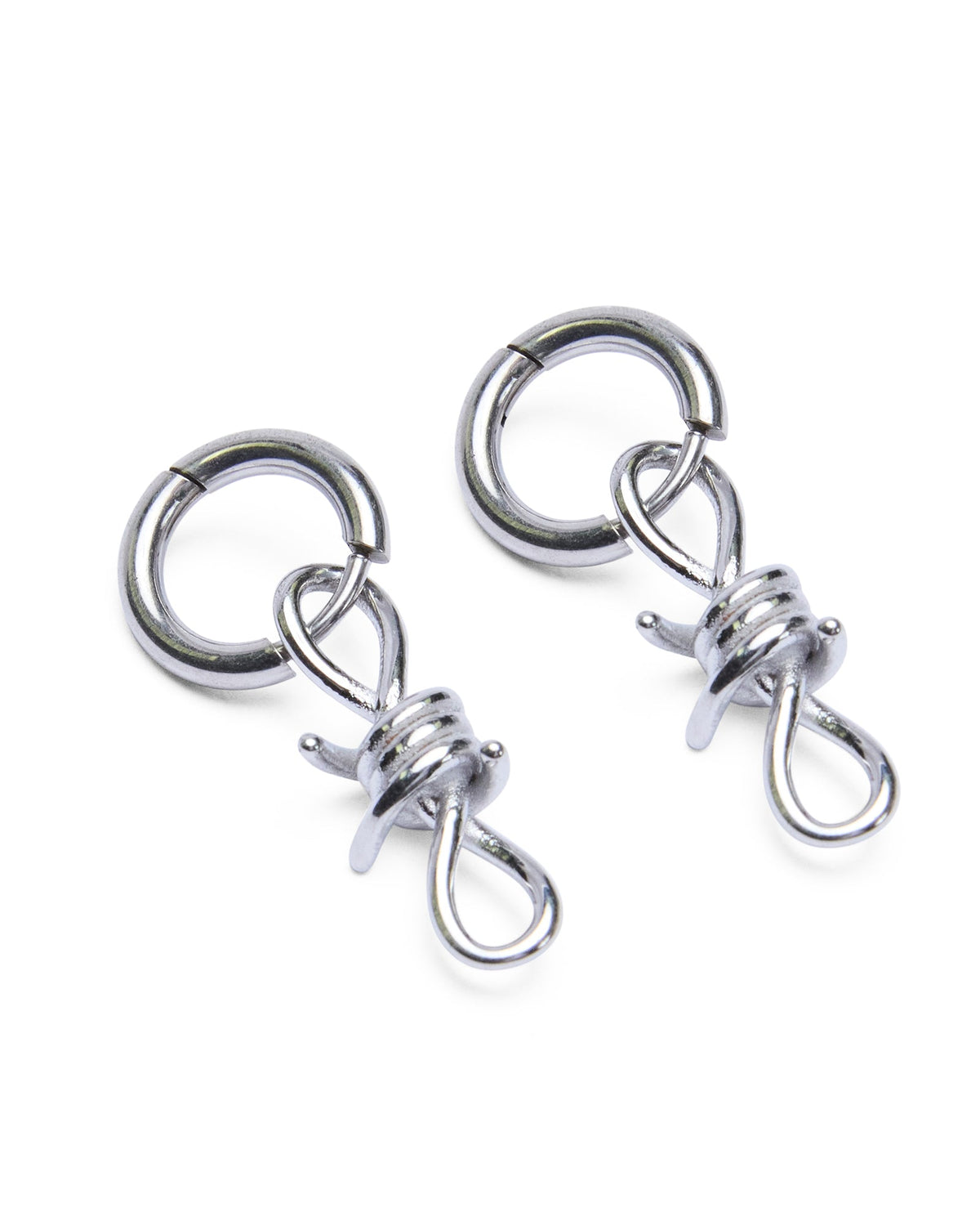 BARBED WIRE EARRINGS SILVER JEWELLERY