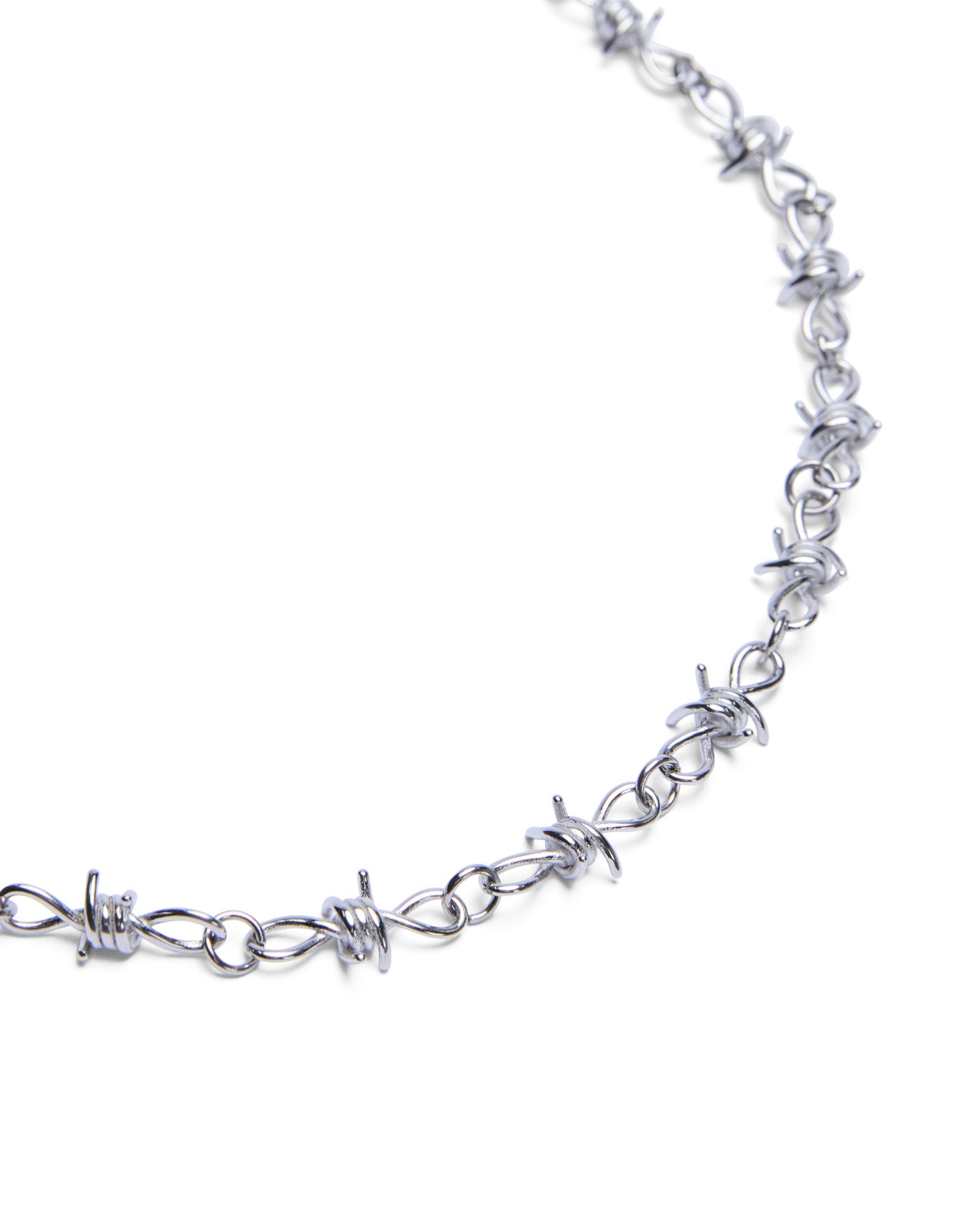  BARBED WIRE NECKLACE SILVER JEWELLERY