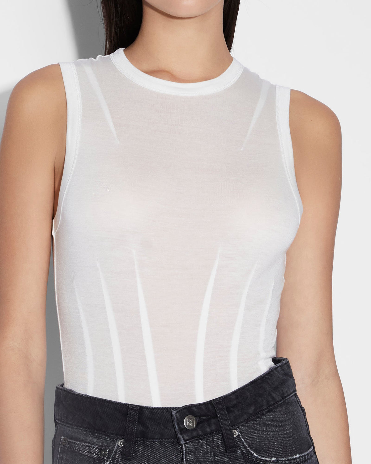 WOMENS RESTRICT CORSET BODYSUIT ECRU FASHION TOPS