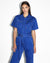 WOMENS  DRILL BOILERSUIT COBALT OVERSIZED JUMPSUITS
