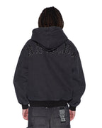 MENS BOMBER JACKET STUD BLACK JACKETS