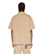 MENS BOX DENIM SS SHIRT TAN SHIRTS