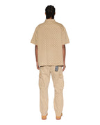 MENS BOX DENIM SS SHIRT TAN SHIRTS