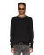 BOX KNIT CREW WASHED BLACK