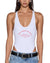 WOMENS  VARSITY LARA BODYSUIT WHITE SLIM FASHION TOPS