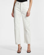Womens Brooklyn Jean Blanc Straight Denim Jeans - White