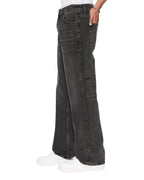 Mens Bronko Blakk Rokk Bootcut Denim Jeans - Black