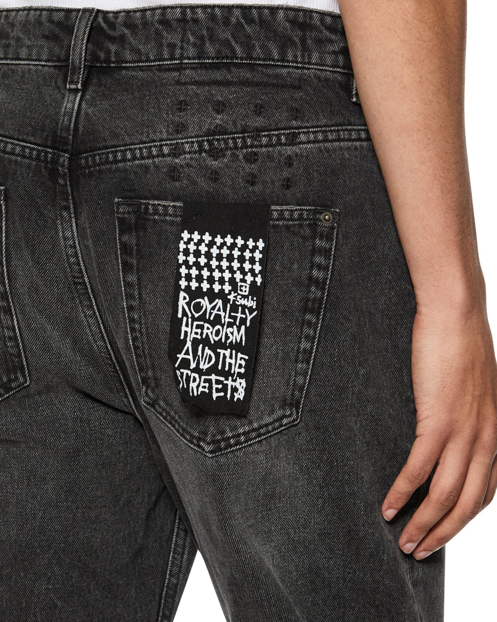Mens Bronko Blakk Rokk Bootcut Denim Jeans - Black