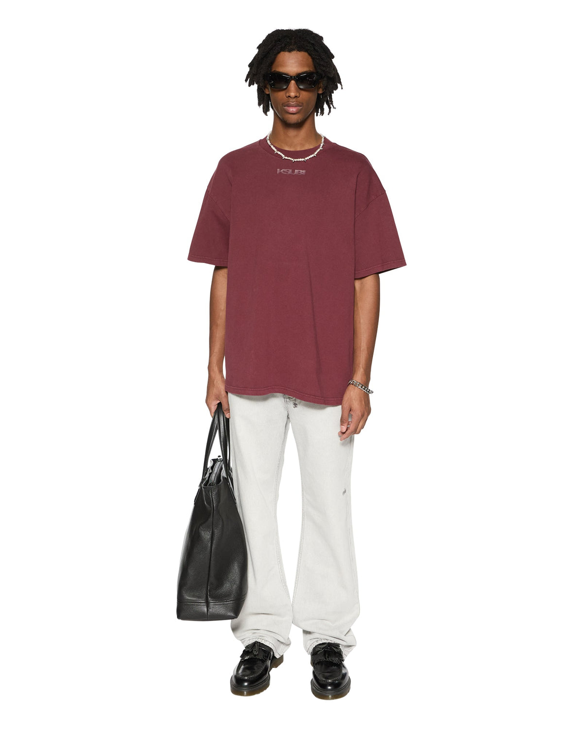 MENS BRONKO WHITE SNOW DENIM JEANS