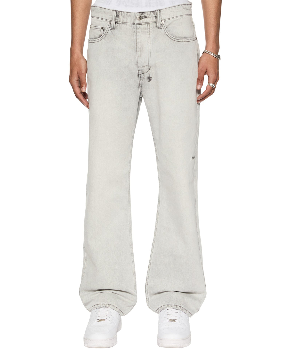 MENS BRONKO WHITE SNOW DENIM JEANS