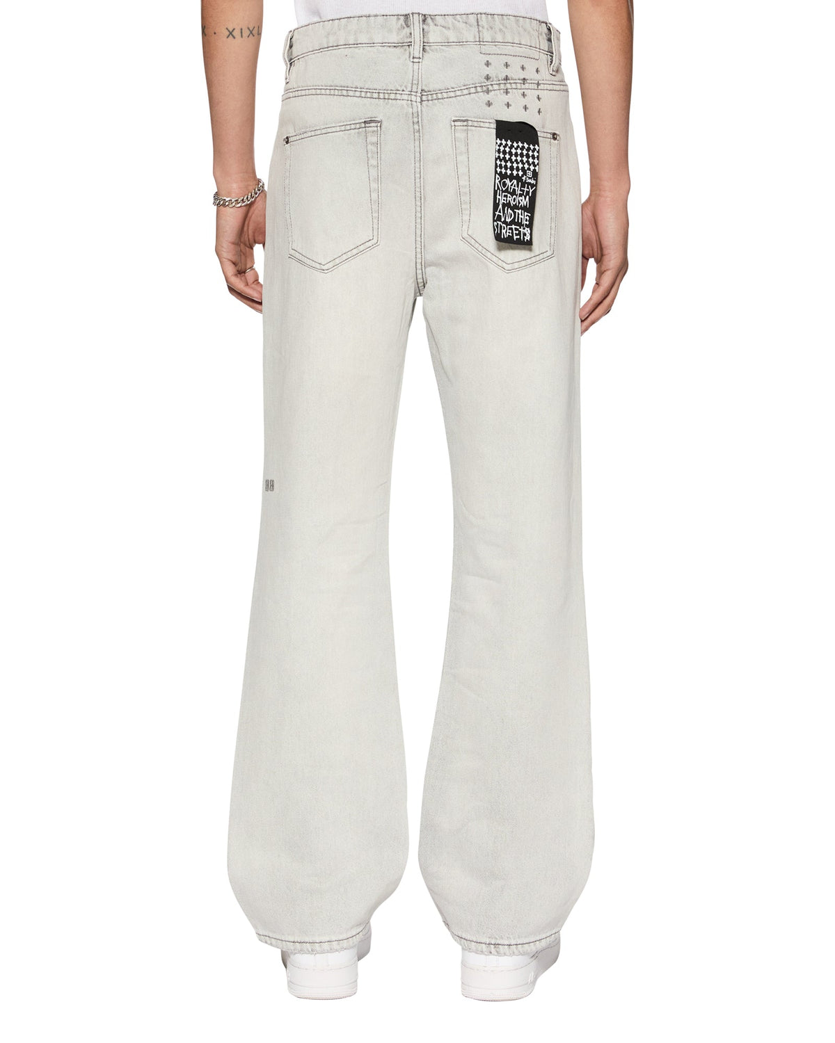 MENS BRONKO WHITE SNOW DENIM JEANS