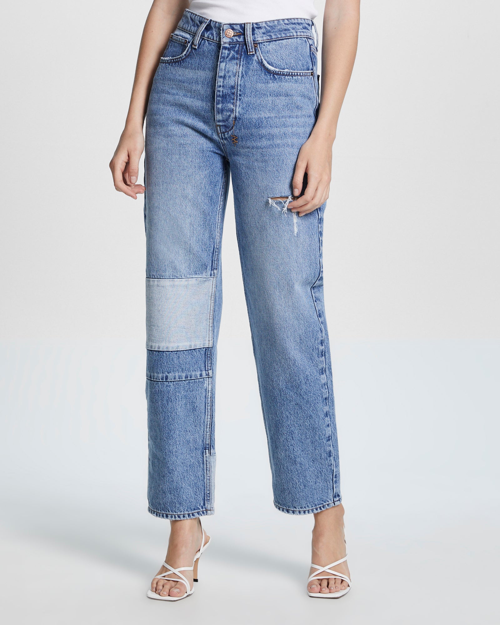 WOMENS  BROOKLYN JEAN LIFETIME REVERSED STRAIGHT DENIM JEANS