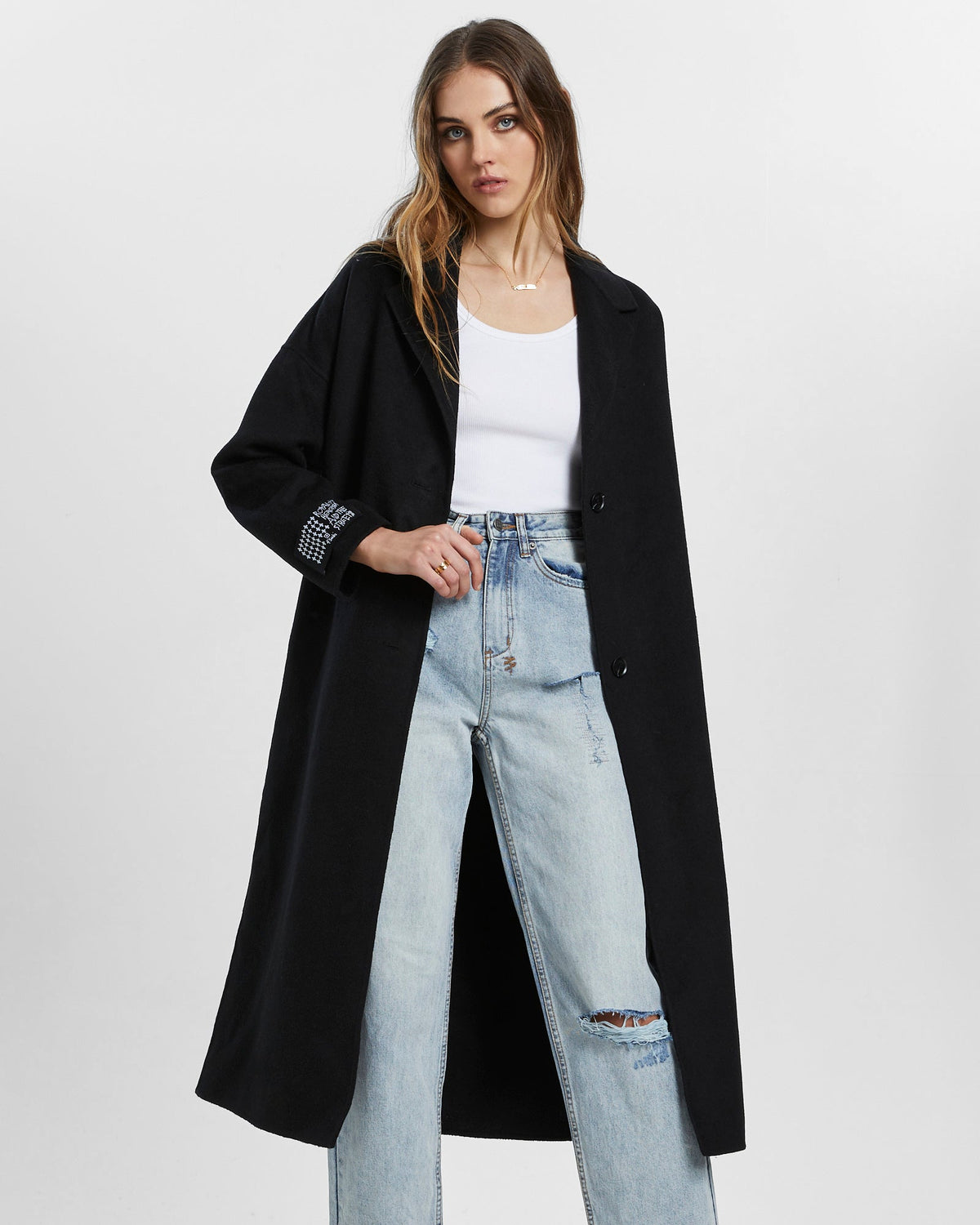 Womens Kamille Coat Black Relaxed Jackets - Black