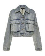 Womens Campbell Jacket Echoes Boxy Jackets - Denim