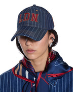 Ldn Retro Cap Navy Pinstripe Headwear - Navy
