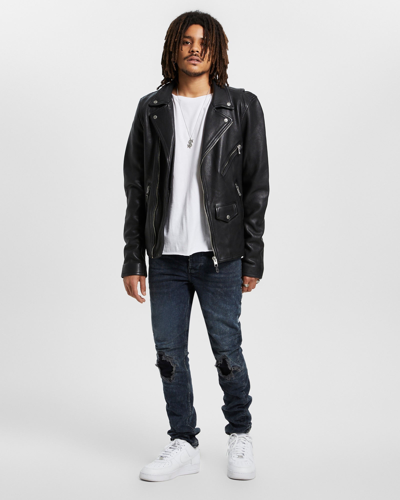 MENS  CHITCH BLUE KOLLA SLASHED SLIM DENIM JEANS