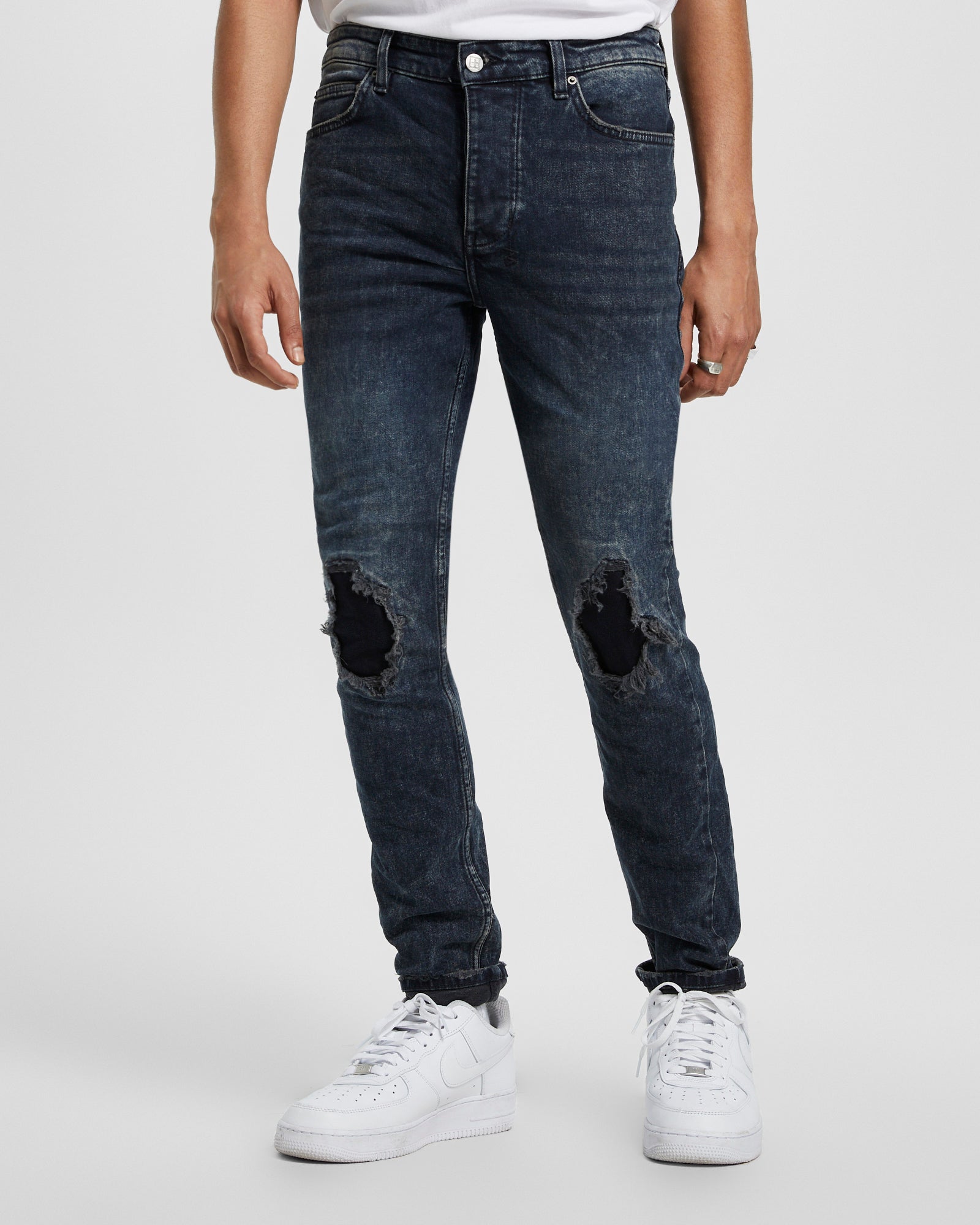 MENS  CHITCH BLUE KOLLA SLASHED SLIM DENIM JEANS