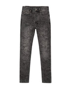 Mens Chitch Stencil Stitch Worn Grey Slim Denim Jeans - Grey