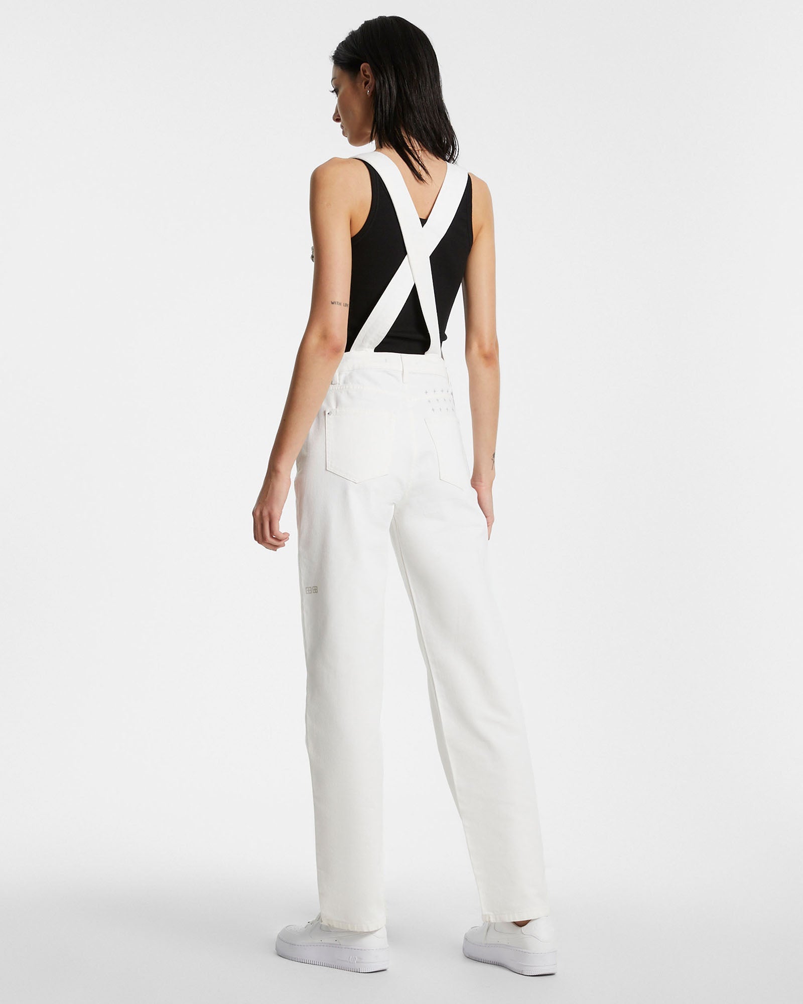 WOMENS  CLOSE CALL OVERALL BLANC RELAXED JUMPSUITS