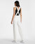 WOMENS  CLOSE CALL OVERALL BLANC RELAXED JUMPSUITS
