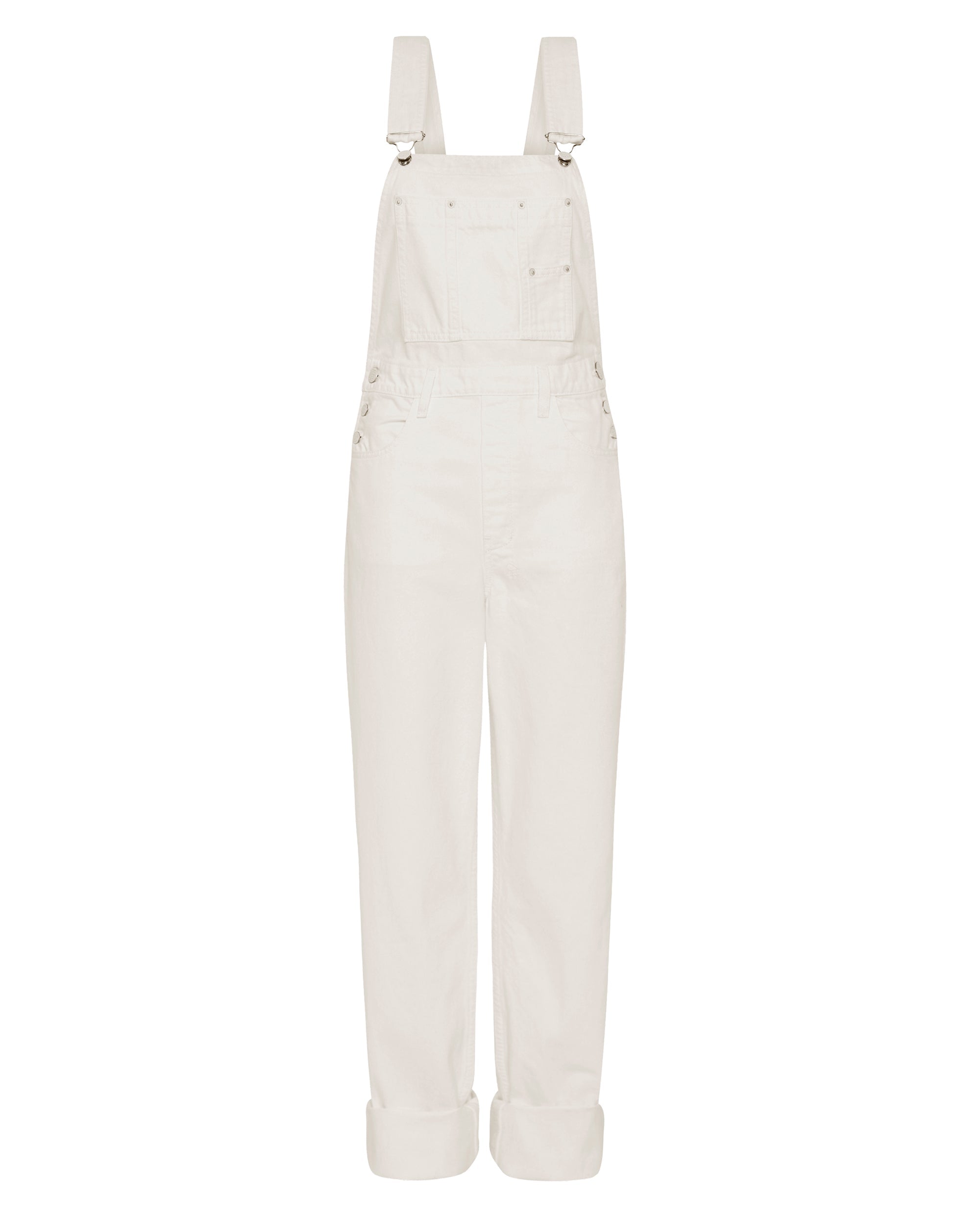 WOMENS  CLOSE CALL OVERALL BLANC RELAXED JUMPSUITS