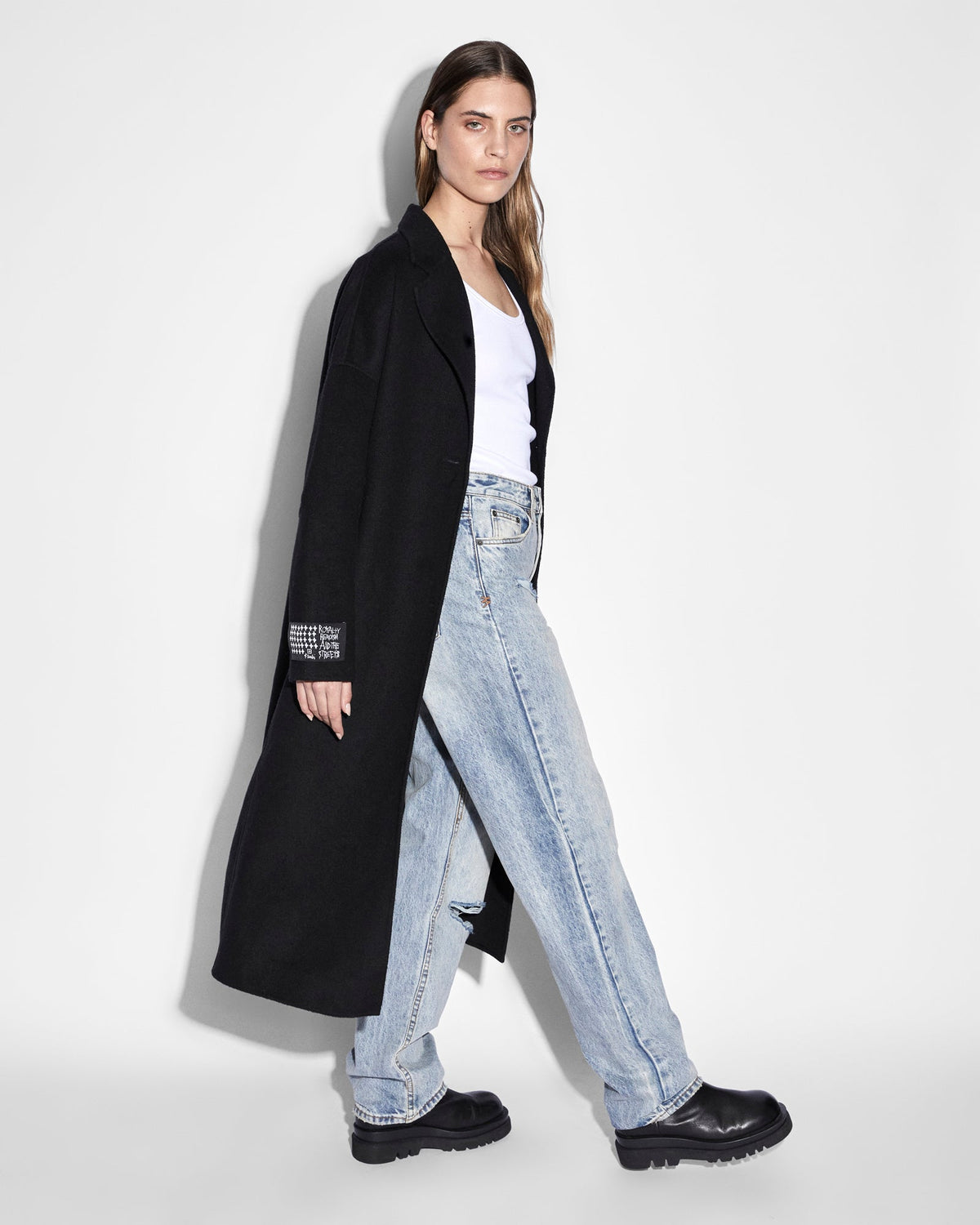 Womens Kamille Coat Black Relaxed Jackets - Black