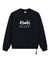 MENS  PLATED EKCESS CREWNECK JET BLACK OVERSIZED FLEECE